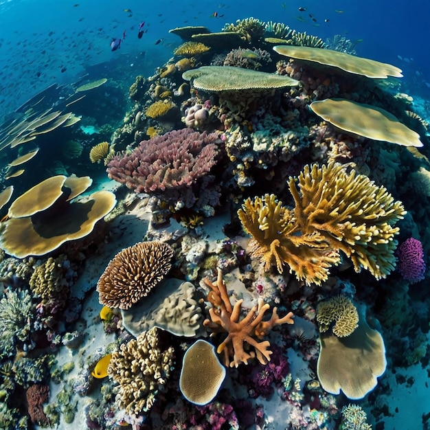 Photo the great barrier reef is the worlds largest coral reef system the coast of queensland