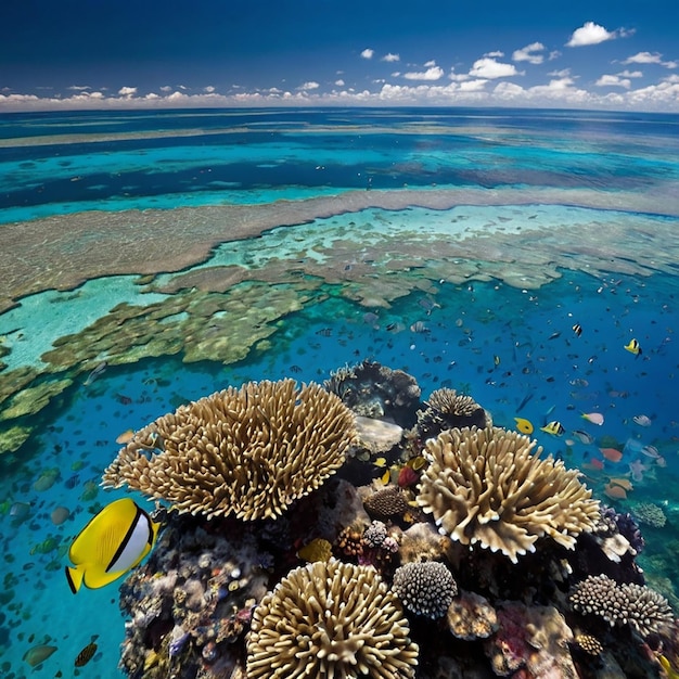 Photo the great barrier reef is the worlds largest coral reef system composed of over 2900 individual reefs and 900 islands stretching