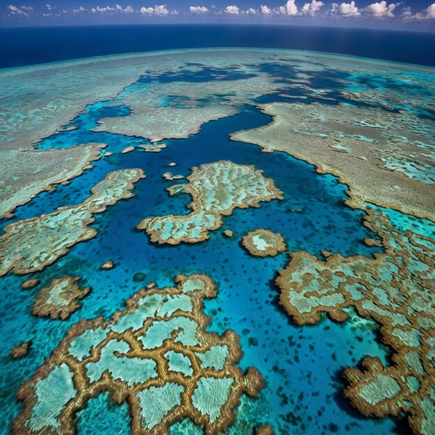 The Great Barrier Reef is the worlds largest coral reef system composed of over 2900 individual reefs and 900 islands stretching