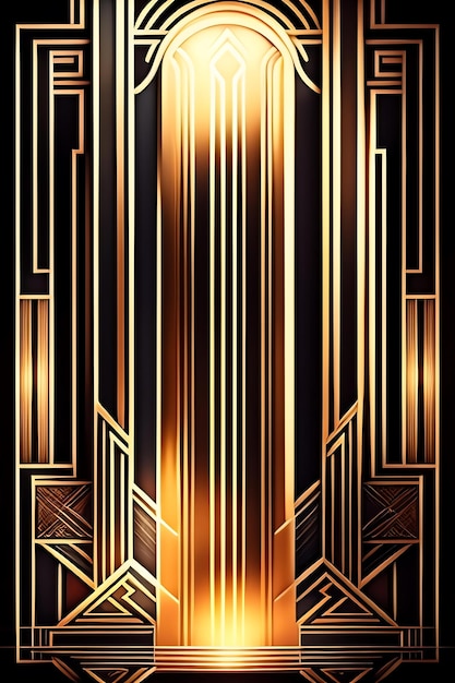 Photo great gatsby art deco radio background