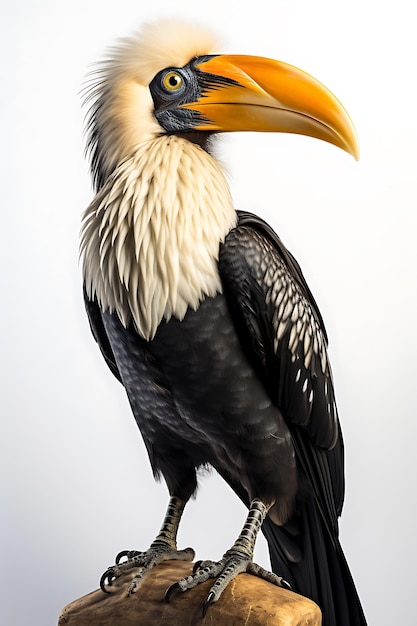 Great hornbill bird on transparent background