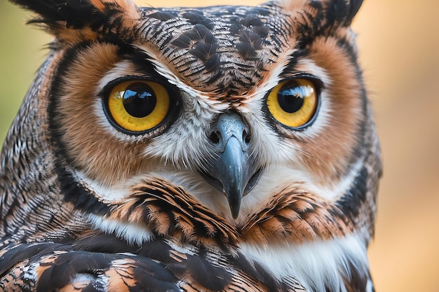 Great Horned Owl in a forest