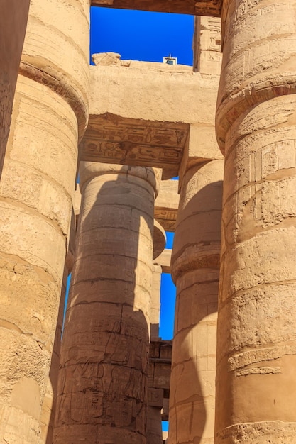 Great Hypostyle Hall in Karnak temple complex in Luxor Egypt