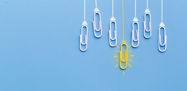 Great ideas concept with paperclip