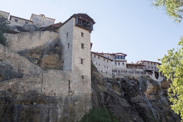 The Great Meteor Byzantine miraculous monastery on rock formation Meteora