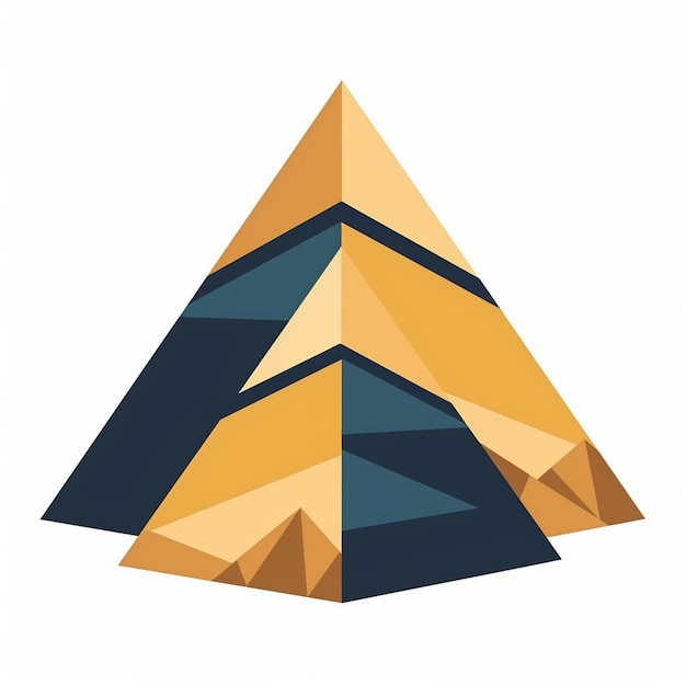 Photo great pyramid of giza vector logo