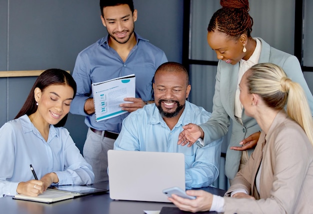 A great team makes for a great business Shot of a group of businesspeople having a meeting in an office at work