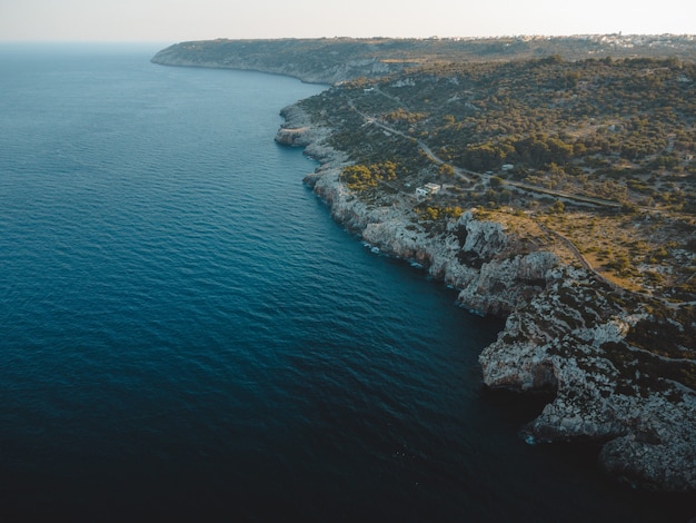 A great view on marina di novaglie in puglia