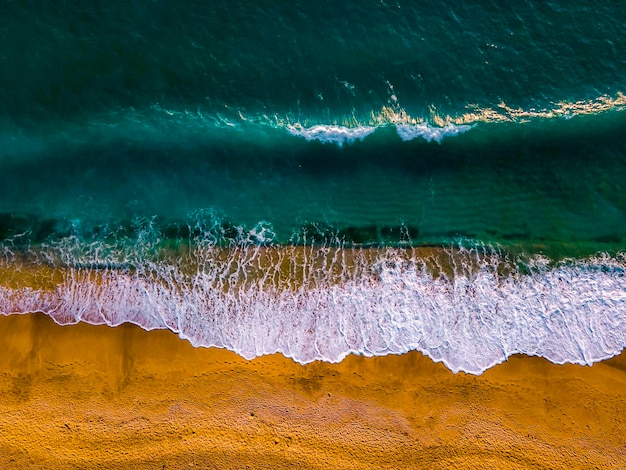 great view of the sea and coast from the air