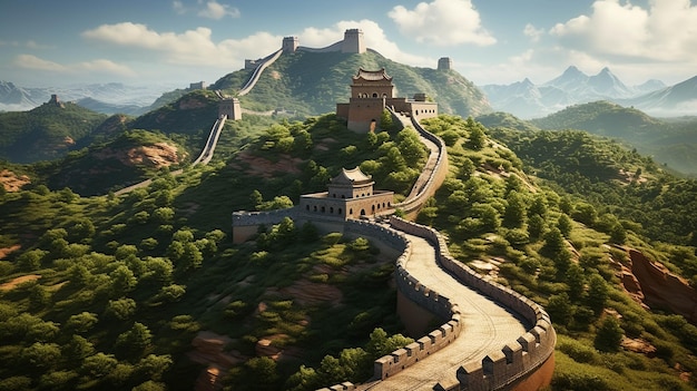 great wall in the china HD wallpaper photographic image