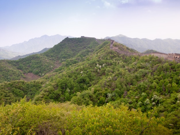 The Great Wall of China at the Mutianyu section near Beijing.