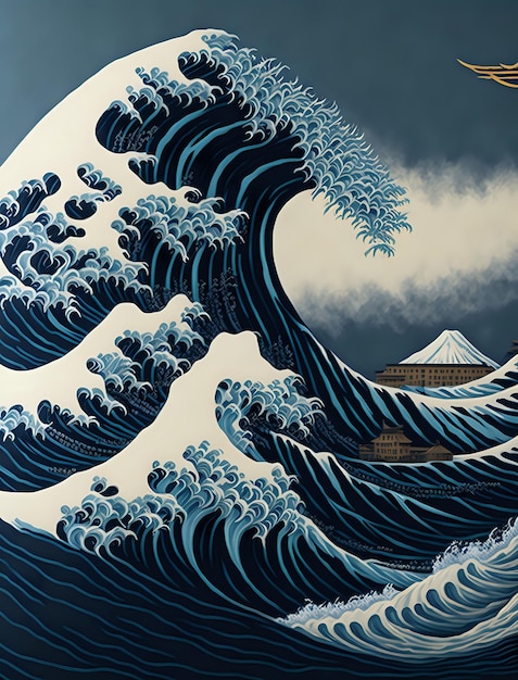 The great wave at kanagawa artwork