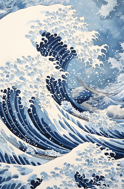 Photo great wave of kanagawa