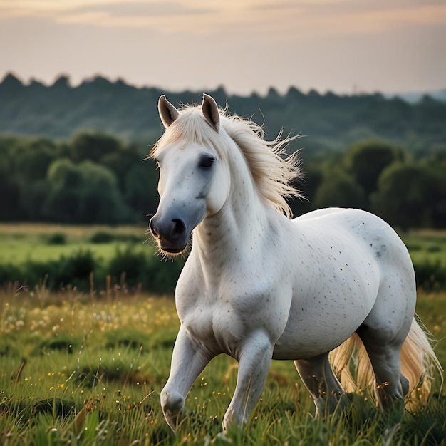 The great white pony Amitava0112 Advanced Workmanship and simulated intelligence Creatures Birds and Fish Ponies ArtPal