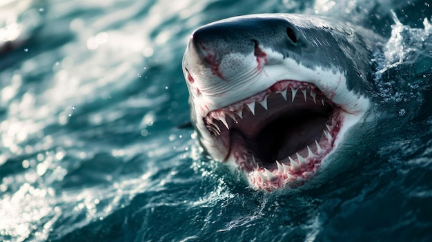 Great White Shark with Open Mouth