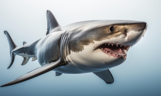 Great White Shark With Open Mouth