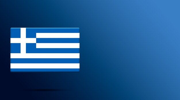 Greece flag on realistic platform