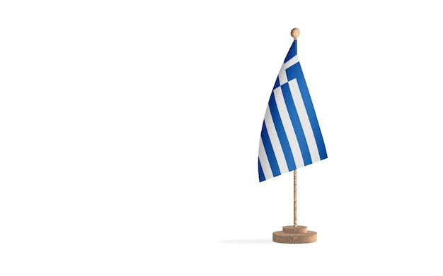 Greece flagpole with white space background image