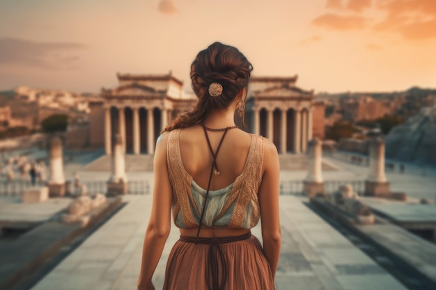 Greek ancient woman city Generate Ai