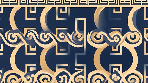 Greek Key design featuring bold geometric forms interlocking lines and classic motifs inspired by ancient Greece High quality sharp images graphic illustration