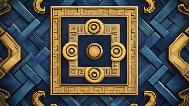 Greek Keyinspired motif with continuous loops and squares symbolic of unity and infinity traditional Greek art style High quality sharp images graphic illustration