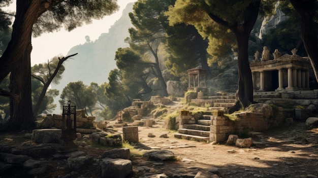 Greek mountain sanctuary stone altars pilgrims seeking blessings