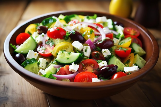 Greek Salad Healthy Lunch Recipe