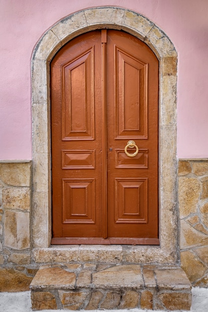 Greek traditional old door Kastellorizo island