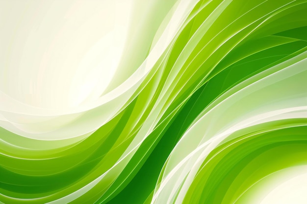 Green abstract background with smooth lines Vector illustration Clipart