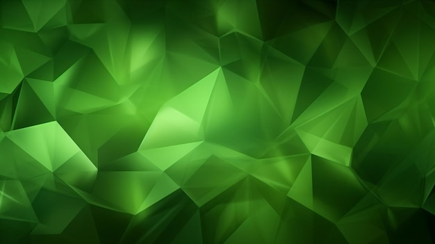 a green abstract background with triangles