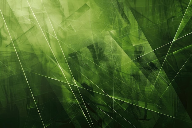 Green Abstract Geometric Scratches Background for Unique Designs