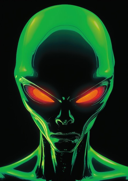 A green alien light neon clothing