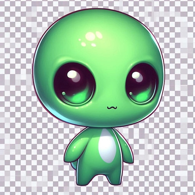 Photo a green alien with a green face and a white shirt