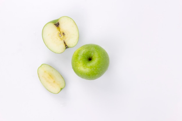 Green apple isolated on a white background