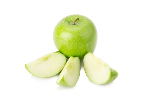 Green apple, isolated on white background