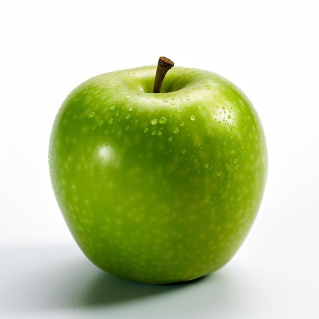 green apple on a white background