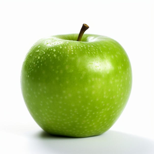 green apple on a white background