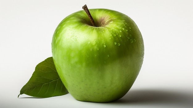 Green apple with water dropsgenerative ai