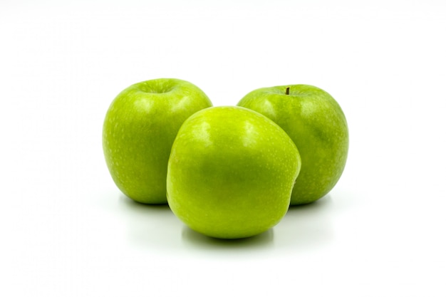 Green Apples isolated on white background.