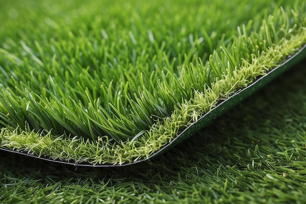 Photo green artificial grass background is used instead of real grass