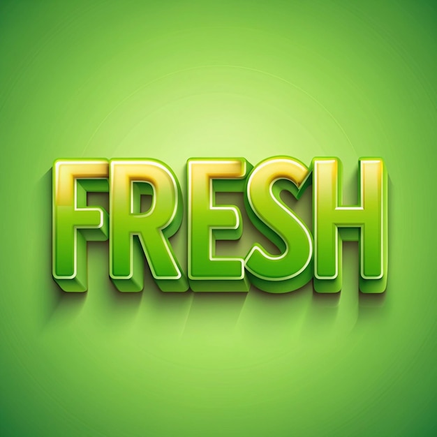 Photo a green background with a green background with the words fresh fresh