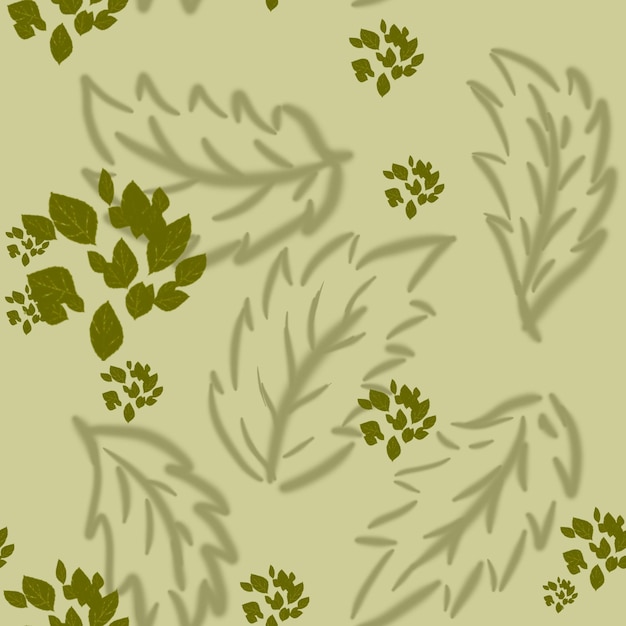 Photo a green background with leaves and leaves