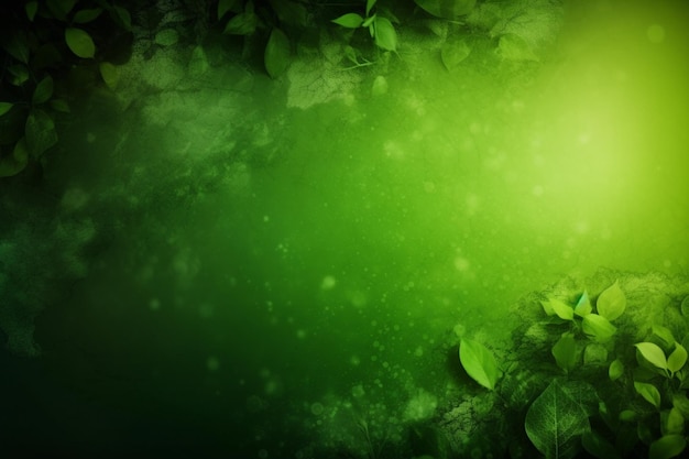 A green background with leaves and the word green on it