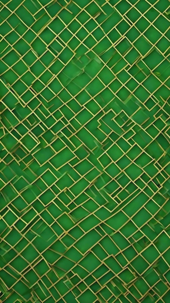 Green background with a pattern of squares and lines