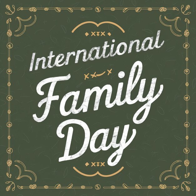 a green background with a text international family day