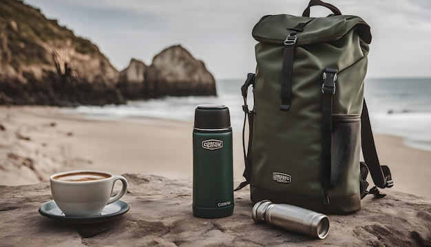 a green backpack with the word ford on it