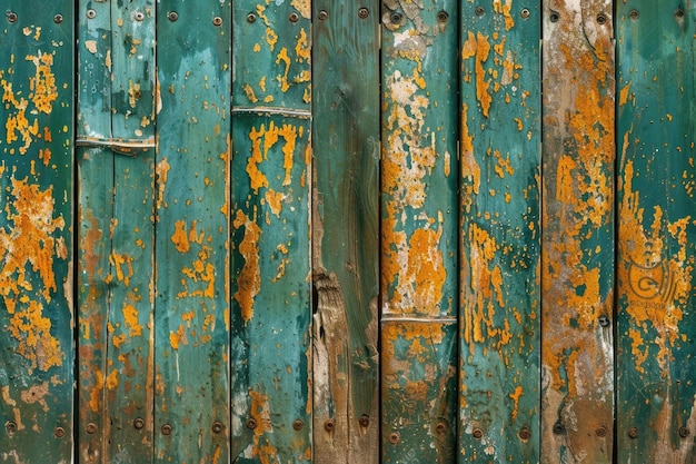 Green bamboo fence texture background panorama