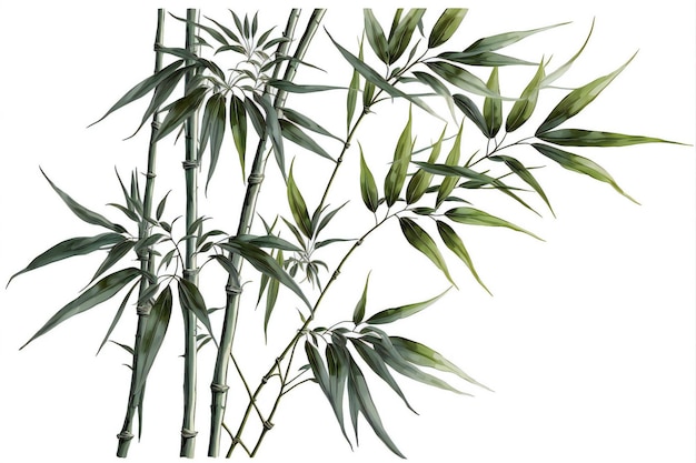 Green bamboo illustration digital illustration painting