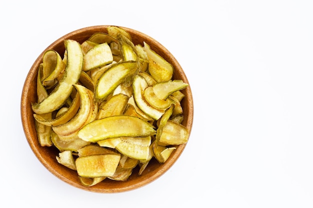 Green banana chips with peel