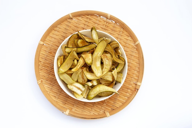 Green banana chips with peel